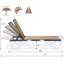 Chaise longue en aluminium avec inclinaison à 5 positions, table d'appoint et capacité de poids élevée