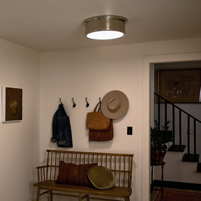 Zhazira Flush Mount, Polished Nickel