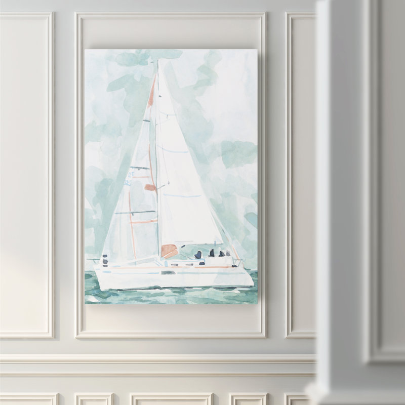 Voilier souple II - impression, H 12 po x l 8 po x P 1 po, Toile tendue