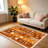 Orange Striped Rug carpet-easy to clean, machine-washable, soft and comfortable; suitable for door mats, kitchens, living rooms, bedrooms, corridors, and laundry areas. Easy to clean, durable carpet for home decoration.-7261584