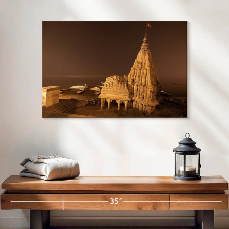 Kavia Ganges River Temple Ruins, 16" H x 24" W