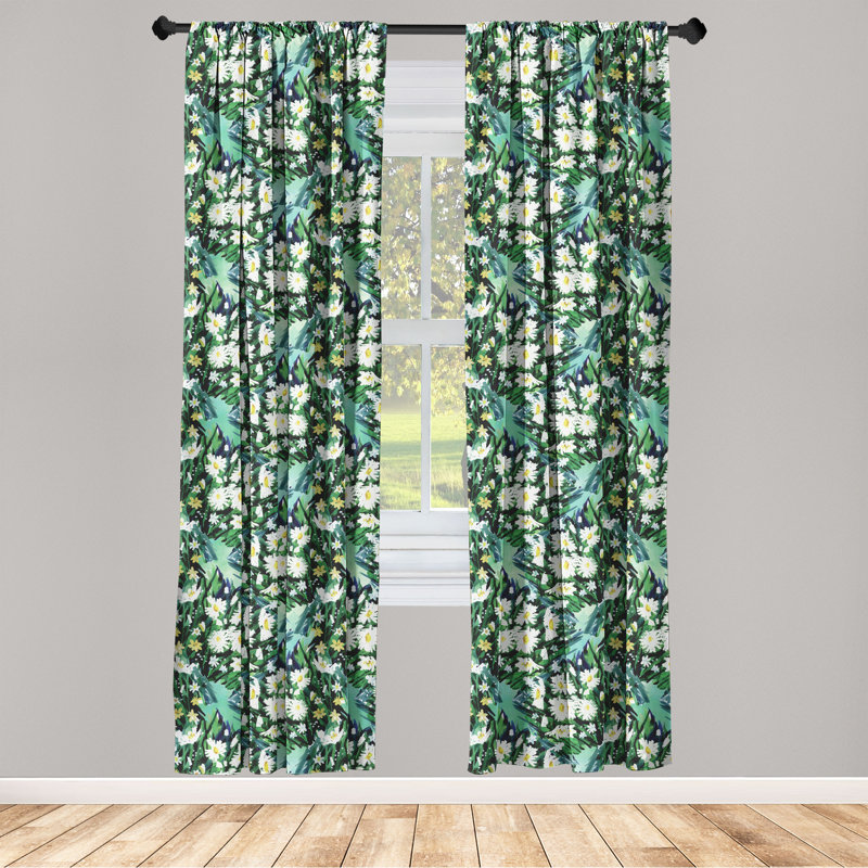 Semi Sheer Curtain Pair, 28" W x 84" L