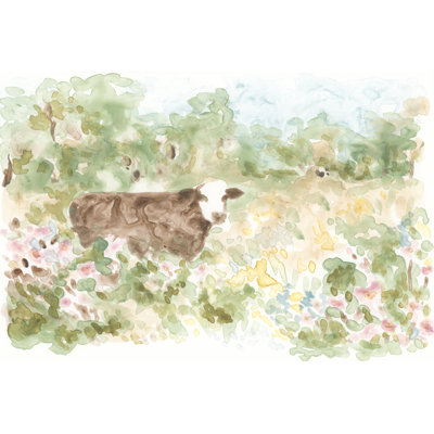 «Cow Meadow I» sur toile par June Erica Vess
