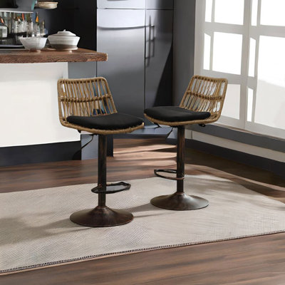 Cherill Upholstered Adjustable Height Counter Stool