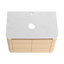 Meuble-lavabo mural de 42 po avec charnières à fermeture en douceur, lavabo d'art en céramique et structure peu encombrante