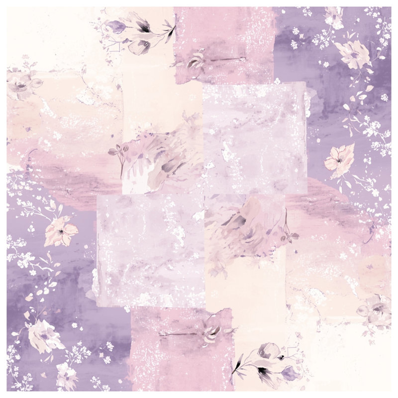 Rideaux de douche pastel à motif floral extra longs, L 70 po x H 72 po