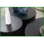 Table basse compacte ronde en bois aggloméré noir pour le salon - Table d'appoint multifonctionnelle entièrement assemblée