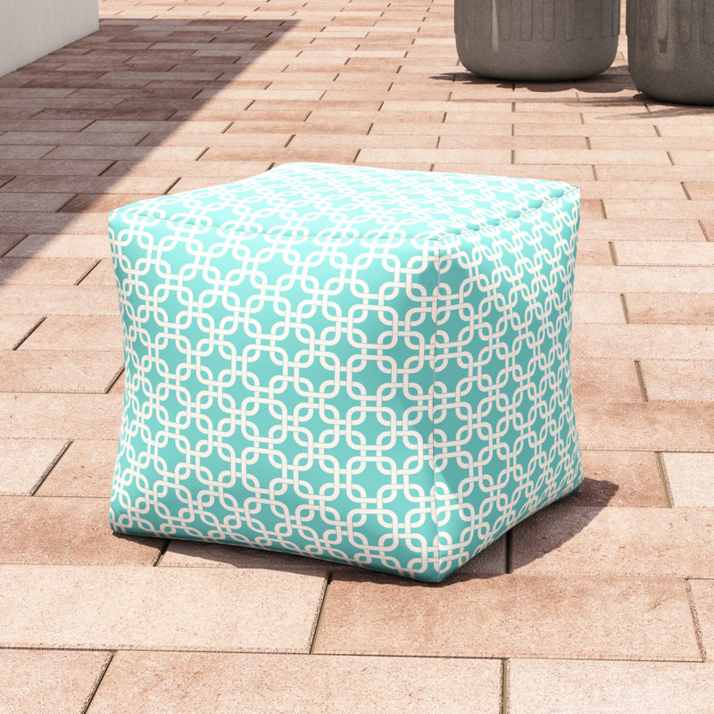 Roysum Outdoor Ottoman, Teal