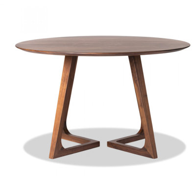 Nordic modern solid wood small round dining table