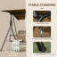 Balancelle de patio extérieur, support à structure en acier, auvent inclinable réglable pour patio, jardin