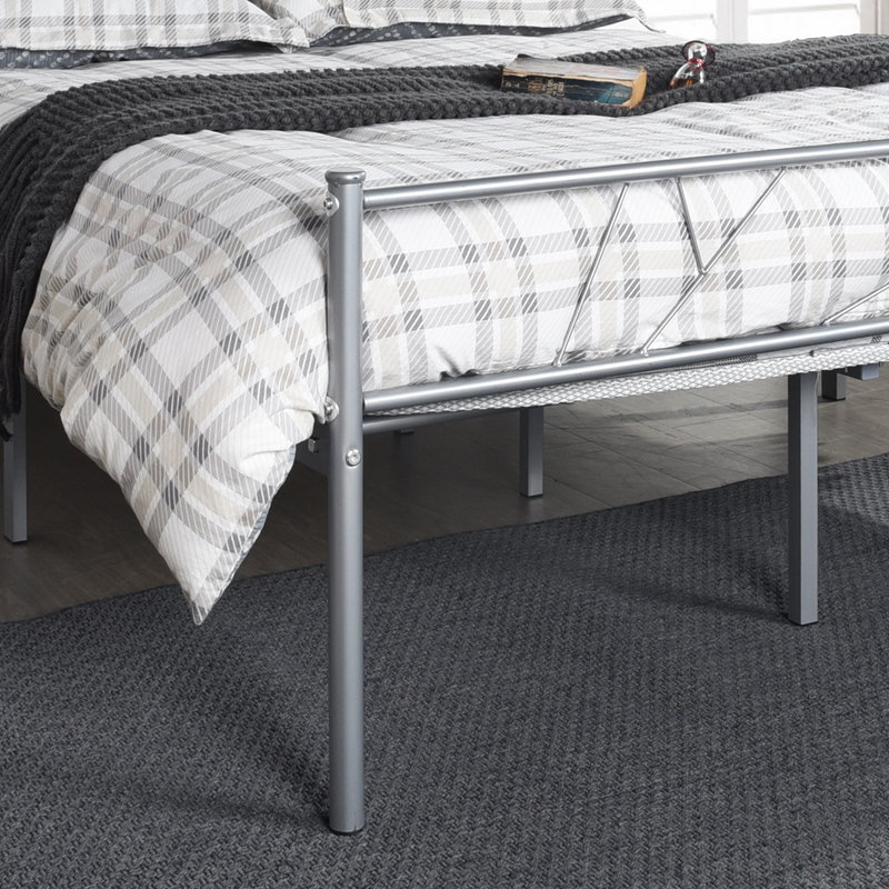 Alanis Metal Bed, Silver, 150 x 200 cm