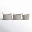 Handmade Coastal Fabric Basket - Set of 3