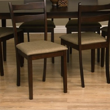 Chaises de salle à manger rembourrées en cappuccino Tiffany Callan, 2, Craie