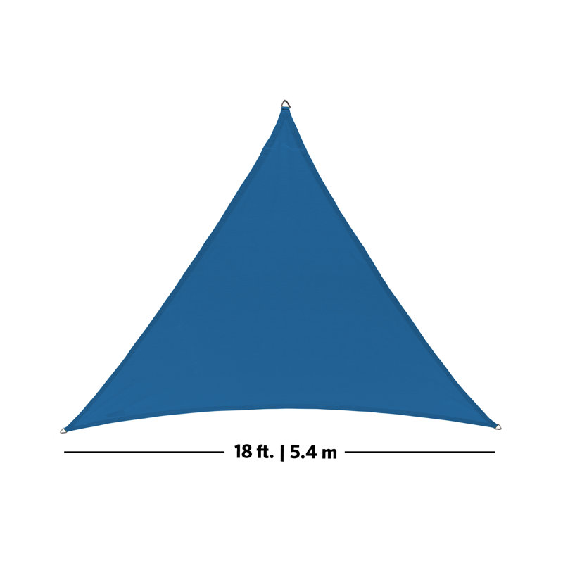 18' Sapphire Blue Triangle Shade Sail with Hardware Kit