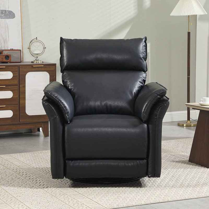  Faux Leather Electric Adjustable Upholstered Lounge Chair Recliner, Black
