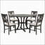 Table de salle à manger 5 pièces et 4 chaises en tissu avec tablette de rangement-767294744-767294746-767294747