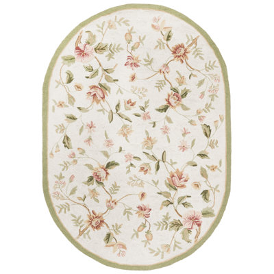Kinchen Hand Hooked Wool Floral Rug