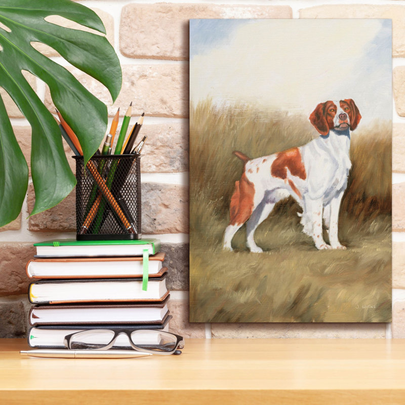 «Hunting Dog 1» par James Wiens, art mural sur toile, H 18 po x l 12 po