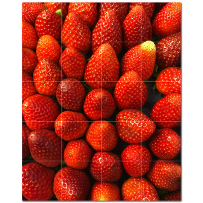Panneau mural décoratif en céramique 12 po x 12 po Fruit Photo