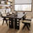 Black Rectangular Solid Wood Writing desk-1041498860