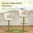 360° Velvet Swivel Bar Stools Set of 4, Modern Adjustable Counter Height Bar Stool with Woven Backrest, Swivel Kitchen Stools for Kitchen Island, Bar-1409582420-1414932270