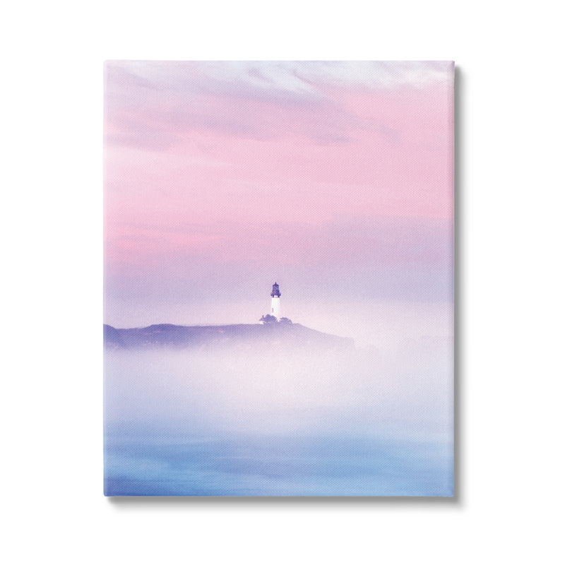 Au-531-Canvas, ciel brumeux rose et mauve sur toile par Dennis Frates, photographie, H 30 po x l 24 po x P 1,5 po