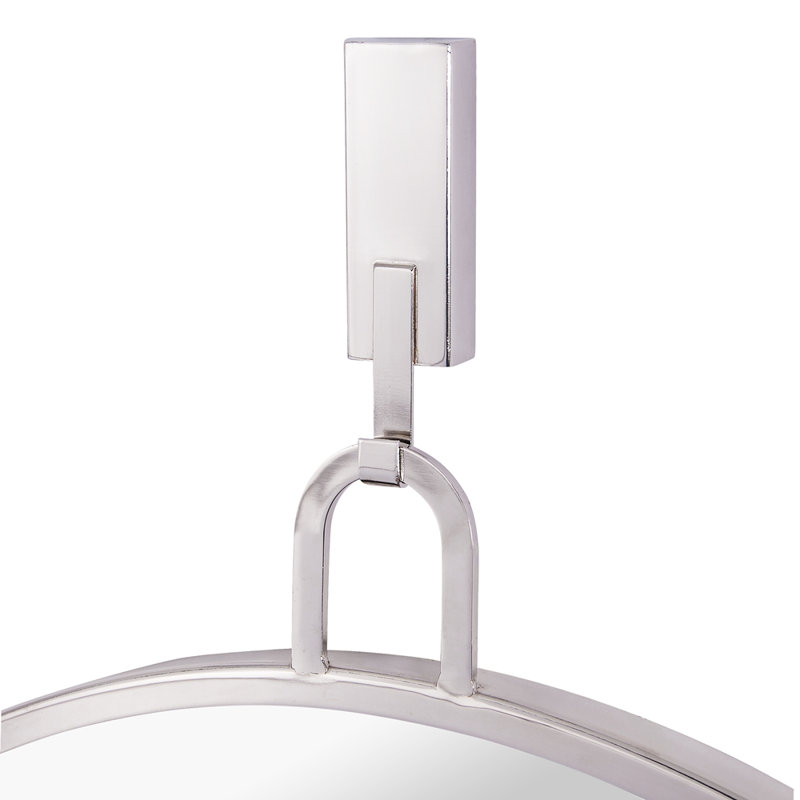 Miroir d'appoint rond Stopwatch - l 30 po x H 30 po - nickel poli, 30 po x 30 po, Nickel poli, Rond