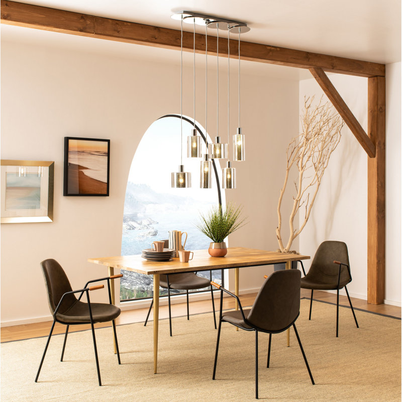 Luminaire suspendu cylindrique à 6 lumières Villebois