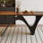 Retro solid wood rectangular creative dining table-928582009