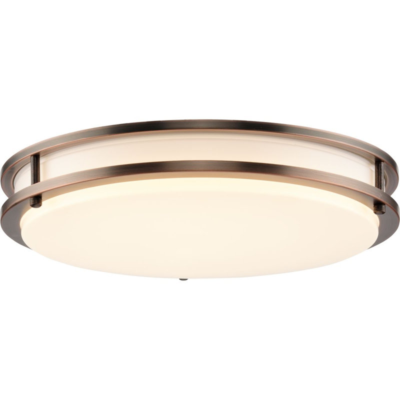 Plafonnier encastré 5 lumières, H 2,83 po x l 14 po x P 14 po, Bronze urbain