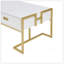 Table basse moderne moderne avec 4 tiroirs et base dorée, parfaite pour le rangement élégant et la décoration dans n'importe quel salon.-471534006