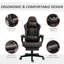 Fauteuil inclinable confortable en cuir de polyuréthane brun, réglable, repose-pieds, fauteuil lombaire à hauteur réglable