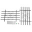 2 Pcs 24*36In Rectangular Black Sturdy Iron Window Guard Window Security Bars