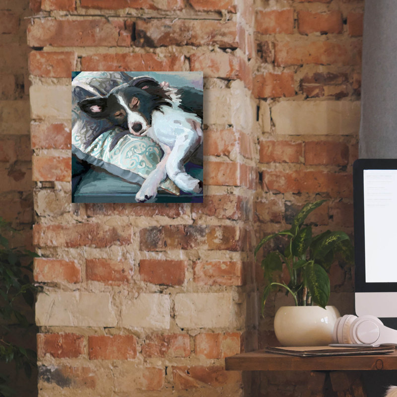 'Couch Collie' by Art Licensing Studio Canvas Wall Art