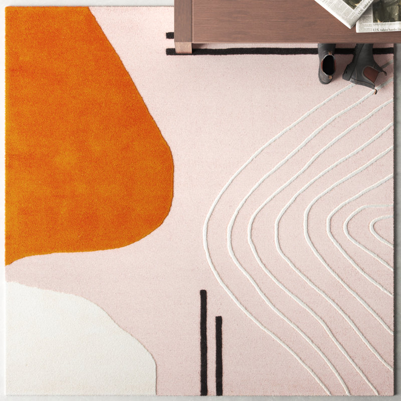 Felipe Wool Abstract Indoor Rug, Square 8'