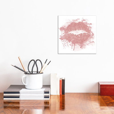 Rose Gold Lips by Natalie Carpentieri - Print on Canvas