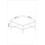 Table basse moderne avec pieds en métal, finition noyer et noir, 31,5 po x 31,5 po x 15,8 po | 100% panneau de particules enduit de mélamine, épaisseur: 0,7 pouce | Design industriel élégant pour le salon et les espaces de détente-1765490750-1765490720