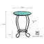 Table d'appoint ronde 14 "pour patio