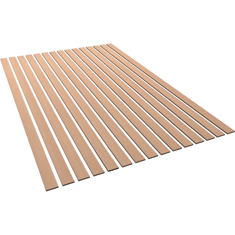 Adjustable Wood Slat Wall Panel Kit, Alder, 3"W x 94"H x 0.375"T