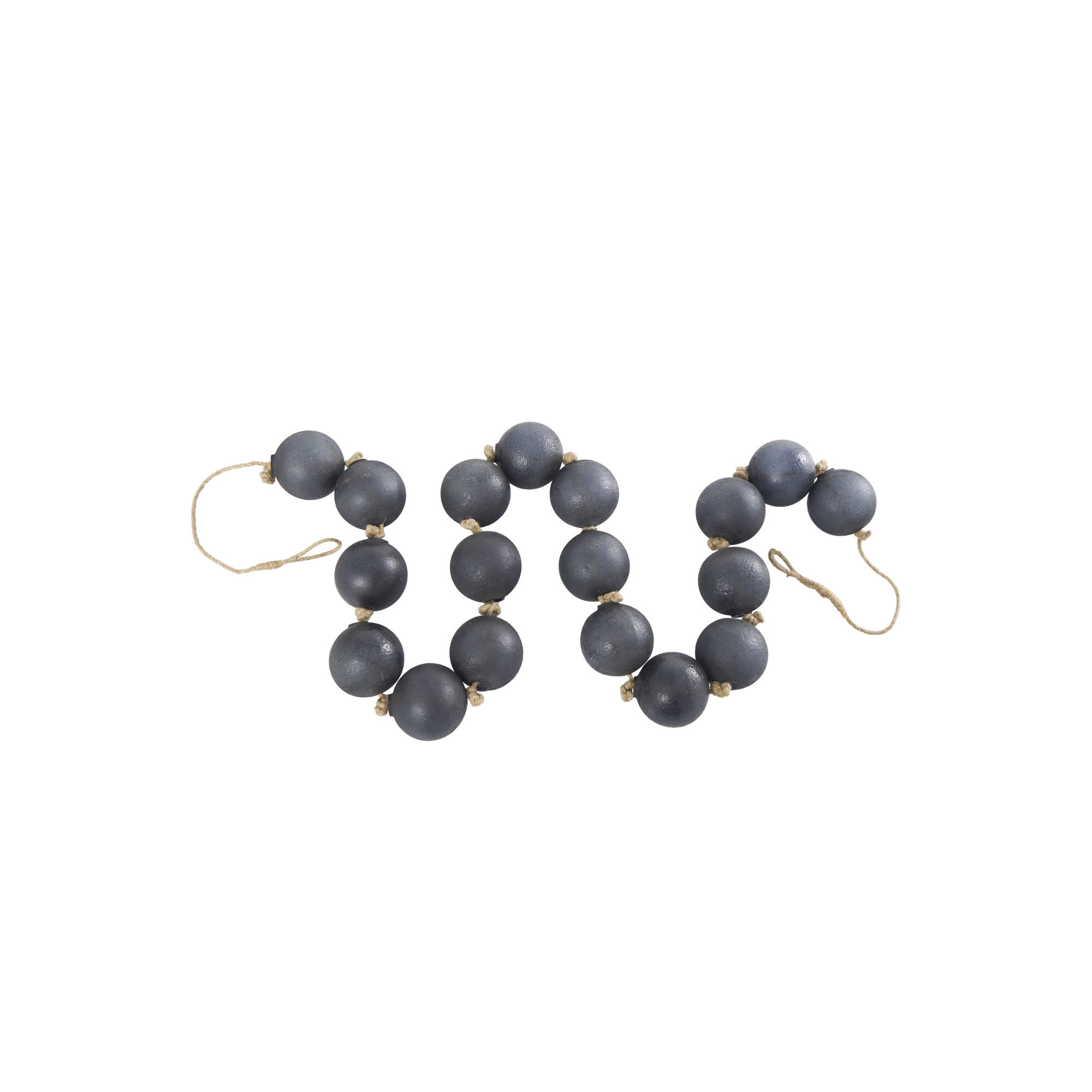 Pearl Glass Garland, Black, 91" L