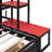 Modern Twin Platform Bed With Storage Drawers, Built-In Charging Station, Lighted Shelves & Pegboard, Space-Saving Reversible Daybed-1600932093
