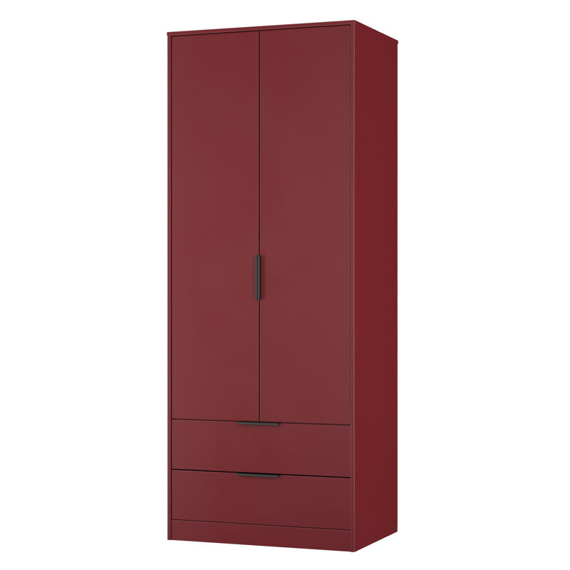 Taeyah 2 Door 2 Drawer Wardrobe, Red