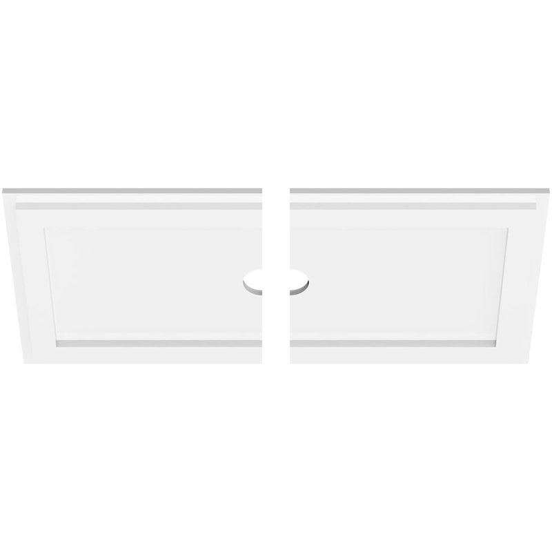 Médaillon de plafond rectangulaire rectangulaire en PVC de qualité architecturale, H 1 po x l 26 po x P 13 po