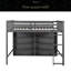 Lit mezzanine avec 8 tablettes de rangement ouvertes-692685754-692685755