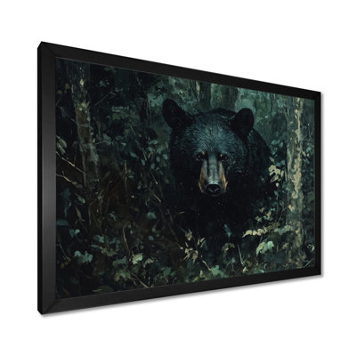 Ours noir, foyer dans la forêt II - ours, art mural