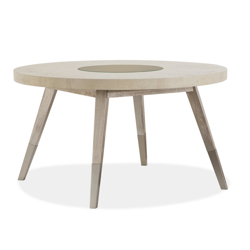 Abime Round with Solid Wood Base Dining Table