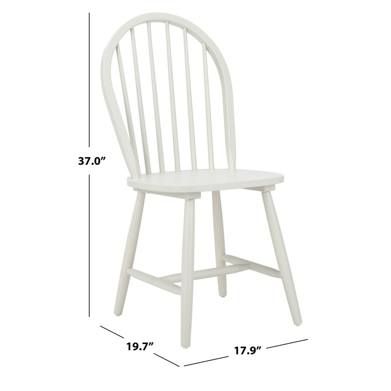 Bella Solid Wood Side Chair, Off-White