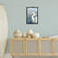 Oiseau de plage sur toile bleue encadrée par Petal Prints Design-1658816092-1658816095