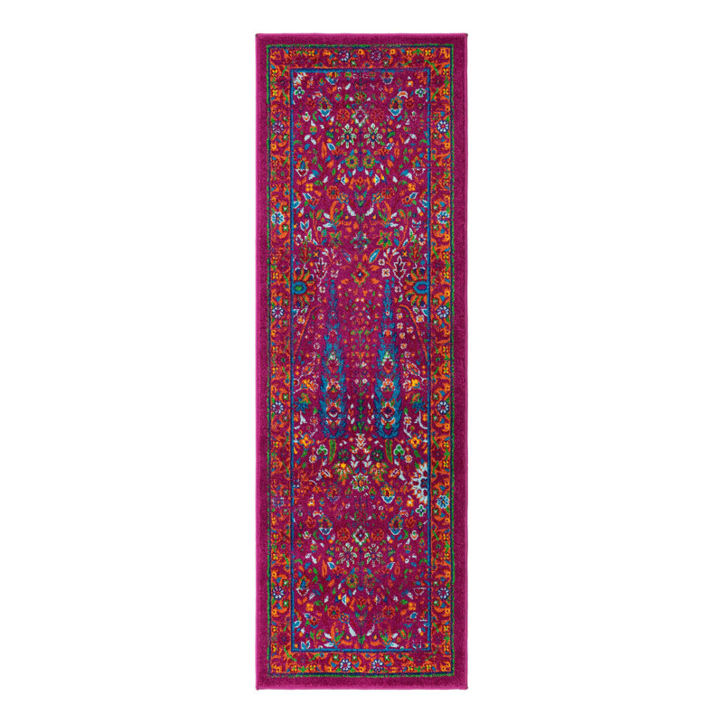 Floral Indoor Rug, Runner 2' x 6'