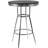 Wood Summit Dining Pub Table Set, 30" Round Top With Chrome Metal Base, Black